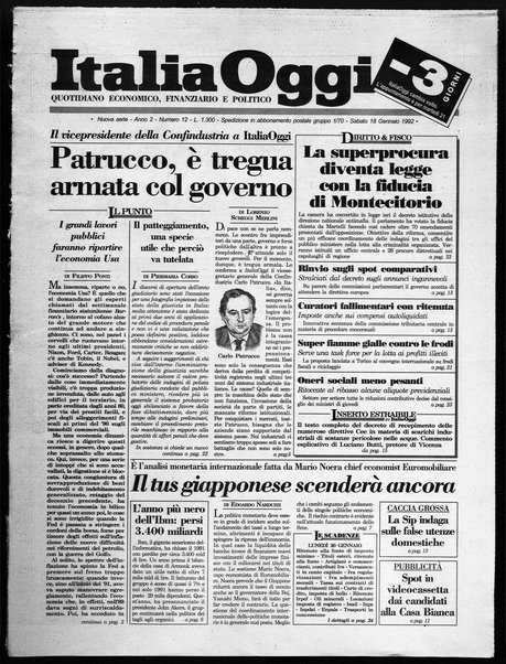 Italia oggi : quotidiano di economia finanza e politica